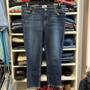 Paige jeans-skyline skinny cropped with raw hem